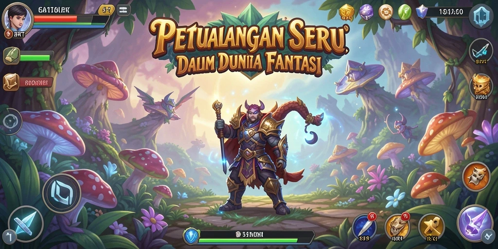 Tampilan gameplay RPG yang memukau dalam 6RT.