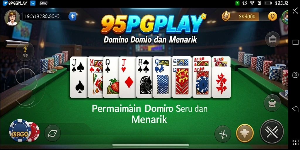 Tampilan menarik dari gameplay Domino di 95PGPLAY.