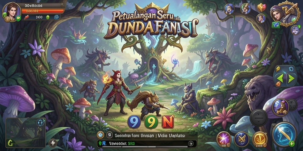 Gameplay menegangkan dalam dunia petualangan yang fantastis.