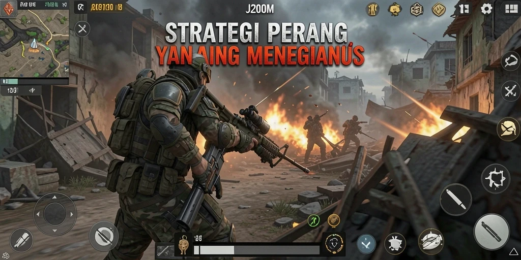 Tampilan gameplay J200M yang menegangkan dengan strategi yang mendalam.