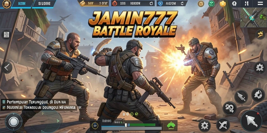 Tampilan gameplay mendebarkan di <strong>JAMIN777</strong> saat pemain bertempur di arena.