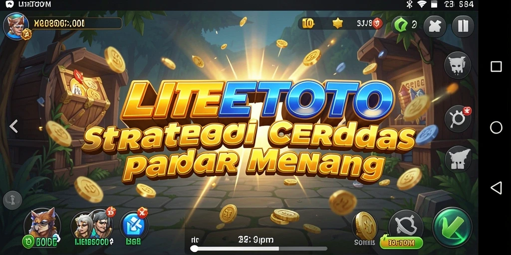 Screenshot dari gameplay LITETOTO yang menunjukkan aksi strategis yang intens.