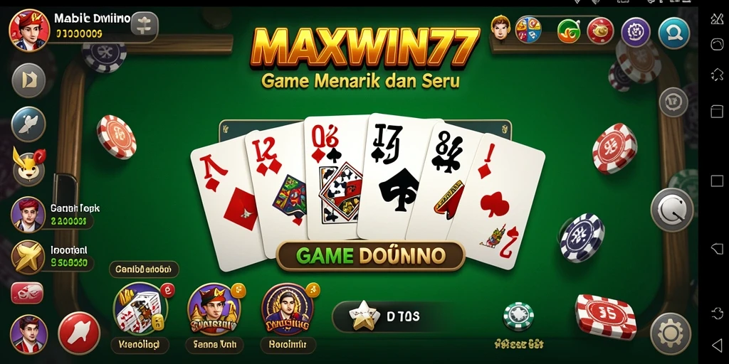 Tampilan menarik dari gameplay Domino di MAXWIN77.