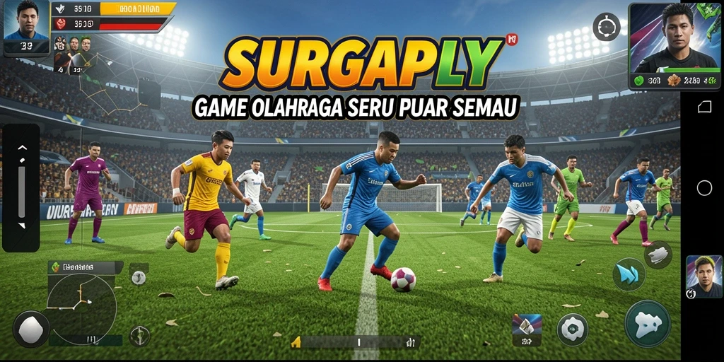 Tampilan gameplay <strong>SURGAPLY</strong> yang seru dan interaktif saat pertandingan berlangsung.